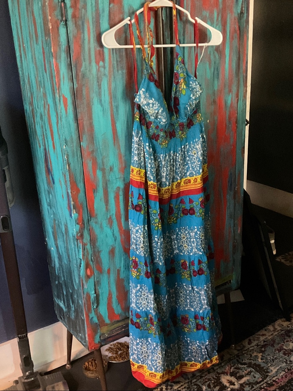 Floral halter flowy dress